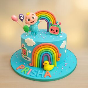 cartoon theme birthday cake