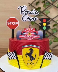 racing car birthday cake