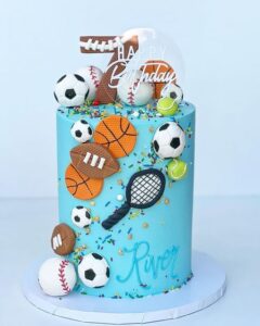 sports birthday cake
