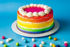 Rainbow birthday cake
